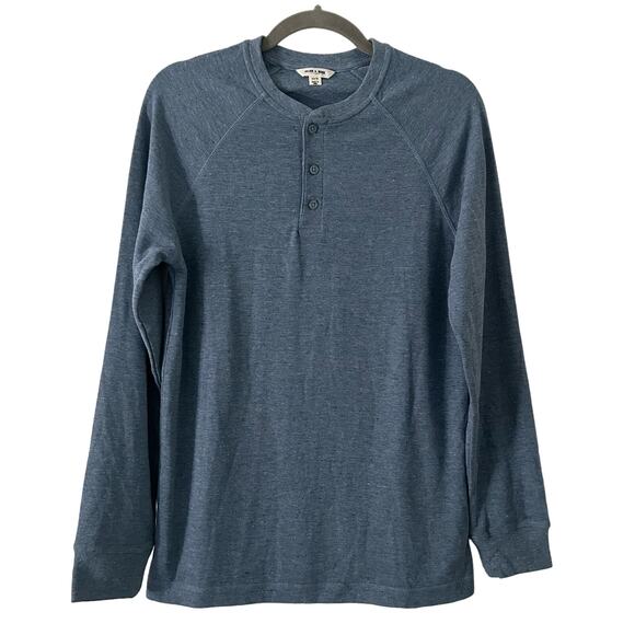 Julian & Mark Other - Julian & Mark Men's Long Sleeve Henley Knit Crew Neck Blue Shirt Size XS